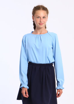 Лонгслив Анечка серо-голубой Ладошки  фото 22