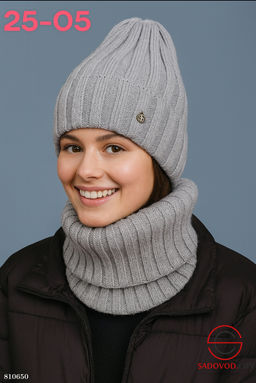 Набор 2в1 шапка внутри подкладка флис - Bruno фото 2