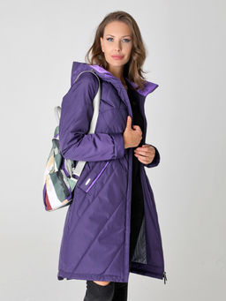 24102 Плащ утепл. фиолетовый/лавандовый