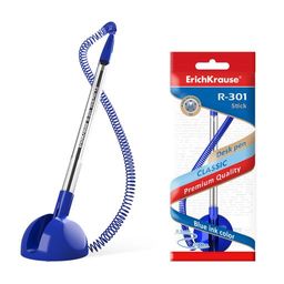 Цена за 12 шт. Ручка шариковая ErichKrause R-301 Desk Stick Classic 1.0, цвет чернил синий (в пакете по 1 шт.)