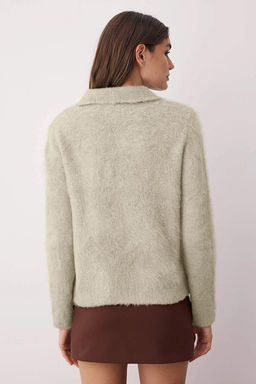 Vizon Gul Dugme Detayl? Buklet Iplikli Triko H?rka TWOAW26HI00109