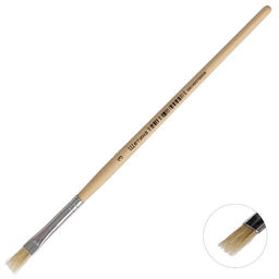 Цена за 10 шт. Кисть для рисования, щетина, № 3, плоская, деревянная ручка, международный размер