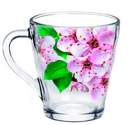 Цена за 2 шт. Кружка для чая 250мл. арт. 1649-Д (Живая природа. Сакура)