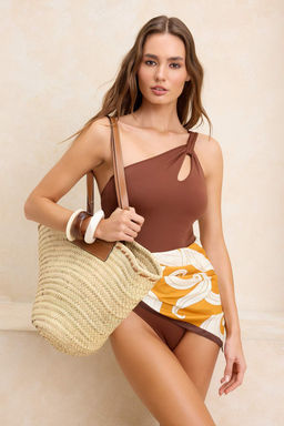 Siyah Tek Omuz Cut Out Detayl? Mayo TBESS26MA00004 - Trendyolmilla фото 4