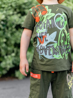 Футболка для мальчика цвета хаки - Kogankids фото 29