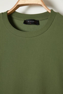 TRENDYOL MAN Kahverengi Premium Oversize Bisiklet Yaka K?sa Kol Dokulu K?r?smaz Ottoman T-Shirt TMNSS23TS00081 - Trendyolmilla фото 28