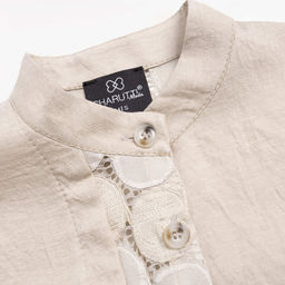 Рубашка вискозная, Кружевной повод (пульс сердца) - Charutti фото 4