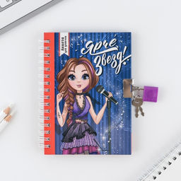 Анкета на замочке, в твердой обложке А6, 40 листов Ярче звезд