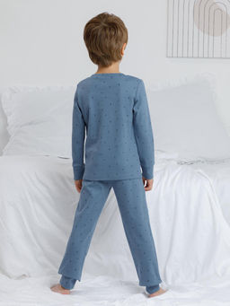 К 1621/синий джинс,стрелки пижама дет