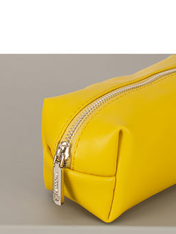 LACCOMA косметичка Гретта-Ф826-желтый эко кожа хлопок  фото 3