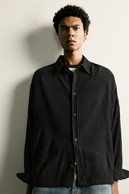 SOBRECAMISA RELAXED FIT RELIEVE / Negro - Zara фото 5