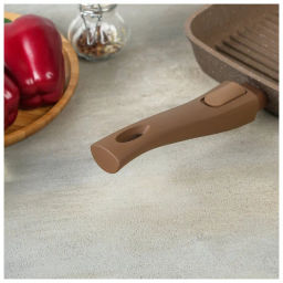 Сковорода-гриль квадр.24*24 АП Гранит brown со съемной ручкой и стекл. крышкой арт.С064806 /Мечта/  фото 11