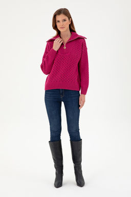 Женский свитер цвета фуксии Неожиданная скидка в корзине - U.s. polo assn фото 4