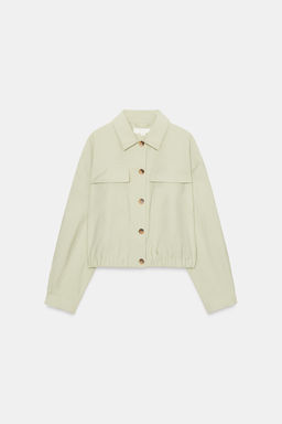 CHAQUETA CORTA BOLSILLOS SOLAPA / Verde agua - Zara фото 7