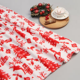 Плед LoveLife Новогодний лес 150х200 см,100% п/э, велсофт 280 гр/м2