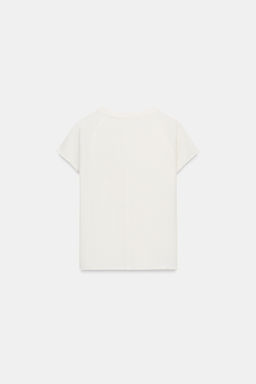 CAMISETA MANGA RANGL?N TEXTO / Crudo - Zara фото 4