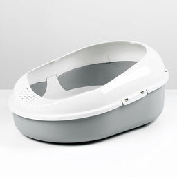 Лоток для кошек с сеткой и бортом «Космо» 51.9×37.8×21.3 см, серый