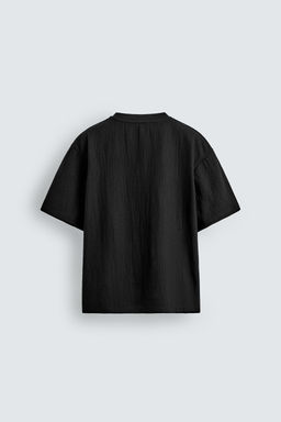 CAMISETA RELAXED FIT ESTRUCTURA / Negro - Zara фото 7