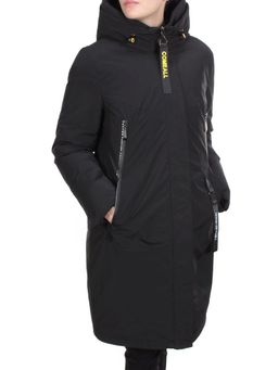 YR-961 BLACK Пальто зимнее женское АЛИСА (200 гр. холлофайбера)