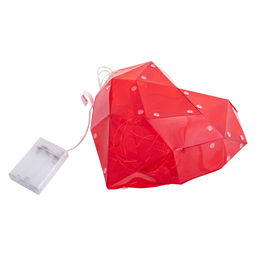 ULD-R511 3АА RED HEART Светильник декоративный Красное сердце, на батарейках 3AA (не в/к). 100 светодиодов. Белый свет. Цвет корпуса красный. TM Uniel
