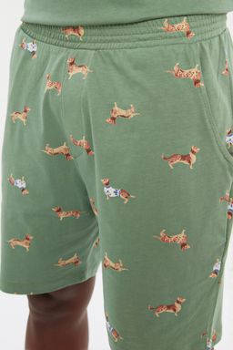 TRENDYOL MAN Mavi %100 Pamuk Regular Fit Bask?l? Orme Sortlu Yazl?k Pijama Tak?m? THMSS21PT0920 - Trendyolmilla фото 9