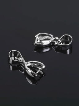 Держатель для кулона, 14?6 мм (набор 5 шт.), цвет серебро