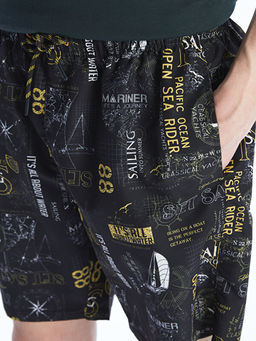 Diz Hizas? Boy Desenli Erkek Deniz ?ortu