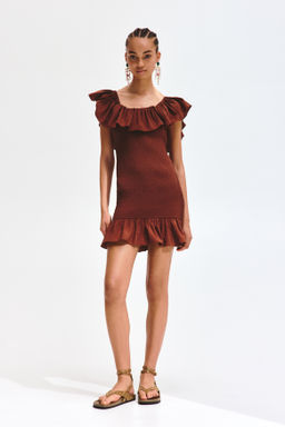 Flounced off-the-shoulder dress - H&m фото 7