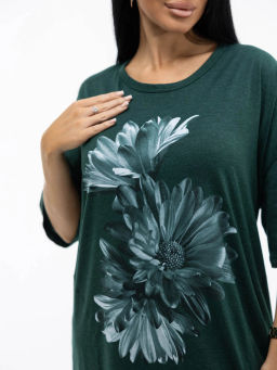 Туника женская, цвет зеленый