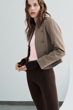 STRIPED FITTED BLAZER - Zara фото 14