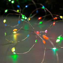 Гирлянда Нить 5 м роса, IP20, серебристая нить, 100 LED, 2 режима, батарейки AAх3 (нет в комплекте), свечение мульти (RGB) - Luazon lighting фото 4