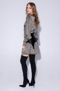 Платье Pirs 4281 Черно-бежевый лео  фото 3