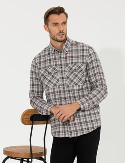 A__k Kahverengi Regular Fit Uzun Kollu G_mlek