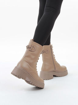 04-PAX31-2Z DK. BEIGE Ботинки зимние женские (натуральная кожа, 100% шерсть)