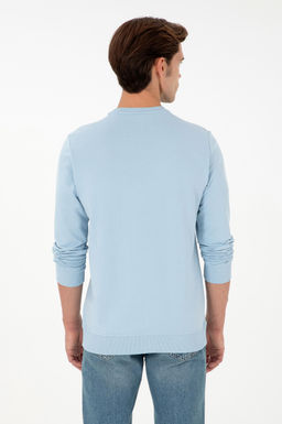 Мужской голубой свитшот - U.s. polo assn фото 5