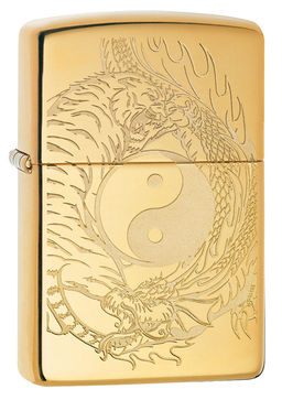 Зажигалка ZIPPO Тигр и дракон |Tiger and Dragon Design 49024