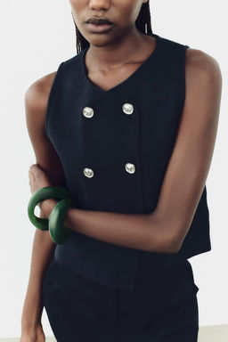 PLAIN KNIT CROP TOP - Zara фото 10