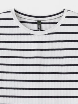 КР 302820/молочный,тем.серый,полоска к623 лонгслив (футболка дл.рукав) для дев - Crockid фото 5