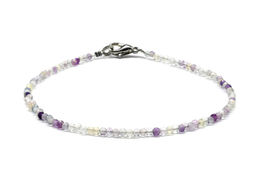 Браслет из флюорита шарик гр.2мм, 17см