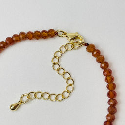Браслет из Граната "Спессартин" "градиент" 18 см +