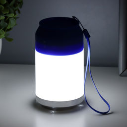 Ночник «Фоси» LED 5 режимов от батареек 3хААА бело-синий 6.5×6.5×11.5 см