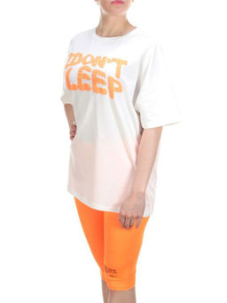 KD-862 WHITE/ORANGE Костюм-двойка женский 7986 TREND