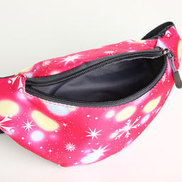 Сумка поясная «Космос» детская, на молнии, малиновая