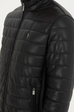 Мужская черная кожаная куртка Неожиданная скидка в корзине - U.s. polo assn фото 7