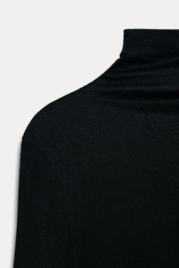 CAMISETA ALGOD?N SUPIMA® / Negro - Zara фото 8