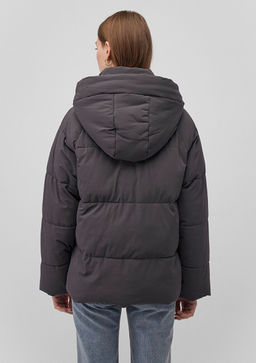 Kapusonlu Antrasit Sisme Mont - Mavi фото 4