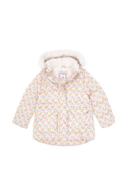 KДz Гocuk Krem ГiГek Desenli ДГi Polar KapГЕonlu Mont - U.s. polo assn фото 3