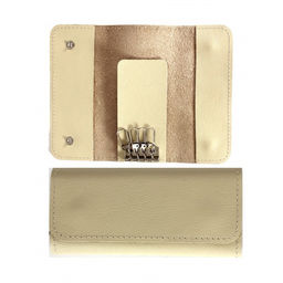 Футляр для ключей Croco-кл-510 (на 4 ключей) натуральная кожа бежевый матовый (242) 264521