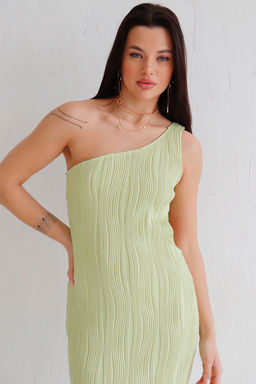 12605 Платье асимметричное фисташковое - Martichelli фото 3