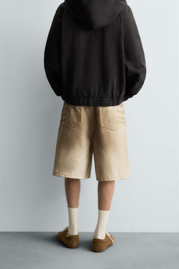 FADED PRINT BAGGY FIT BERMUDA SHORTS - Zara фото 3